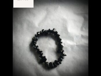 obsidienne noire bracelet baroque