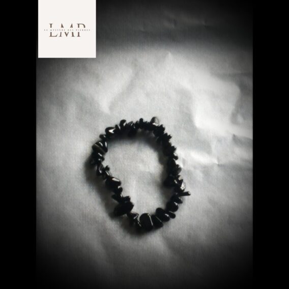 obsidienne noire bracelet baroque